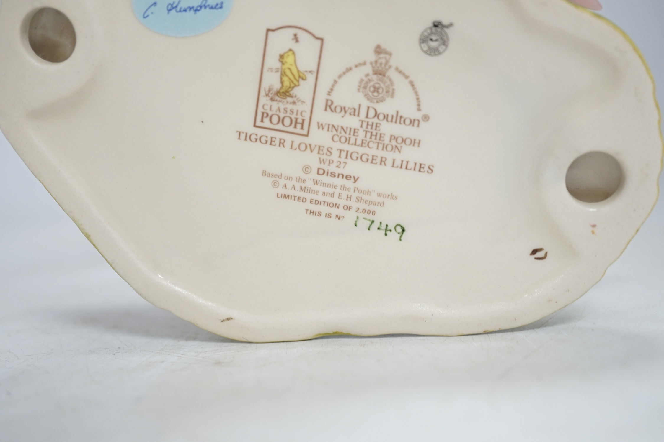 Ten various Royal Doulton ‘Winnie the Pooh Collection’ boxed figures to include ‘Eeyore Loses a Tail’, ‘Tigger Loves Tigger Lilies’. Condition - fair to good